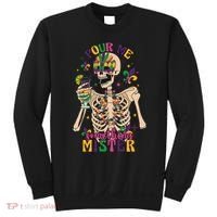Skeleton Mardi Gras Pour Me Something Mister Fat Tuesday Celebration Gift Sweatshirt thumb 0