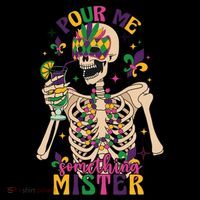 Skeleton Mardi Gras Pour Me Something Mister Fat Tuesday Celebration Gift Coffee Mug thumb 5