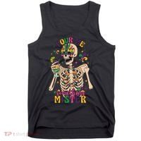 Skeleton Mardi Gras Pour Me Something Mister Fat Tuesday Celebration Gift Tank Top thumb 0
