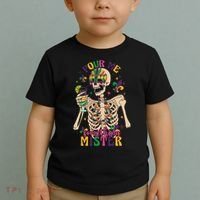 Skeleton Mardi Gras Pour Me Something Mister Fat Tuesday Celebration Gift Toddler T-Shirt thumb 2