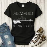 Souvenir Memphis Guitar Music Tennessee Memphis Women's T-Shirt thumb 3