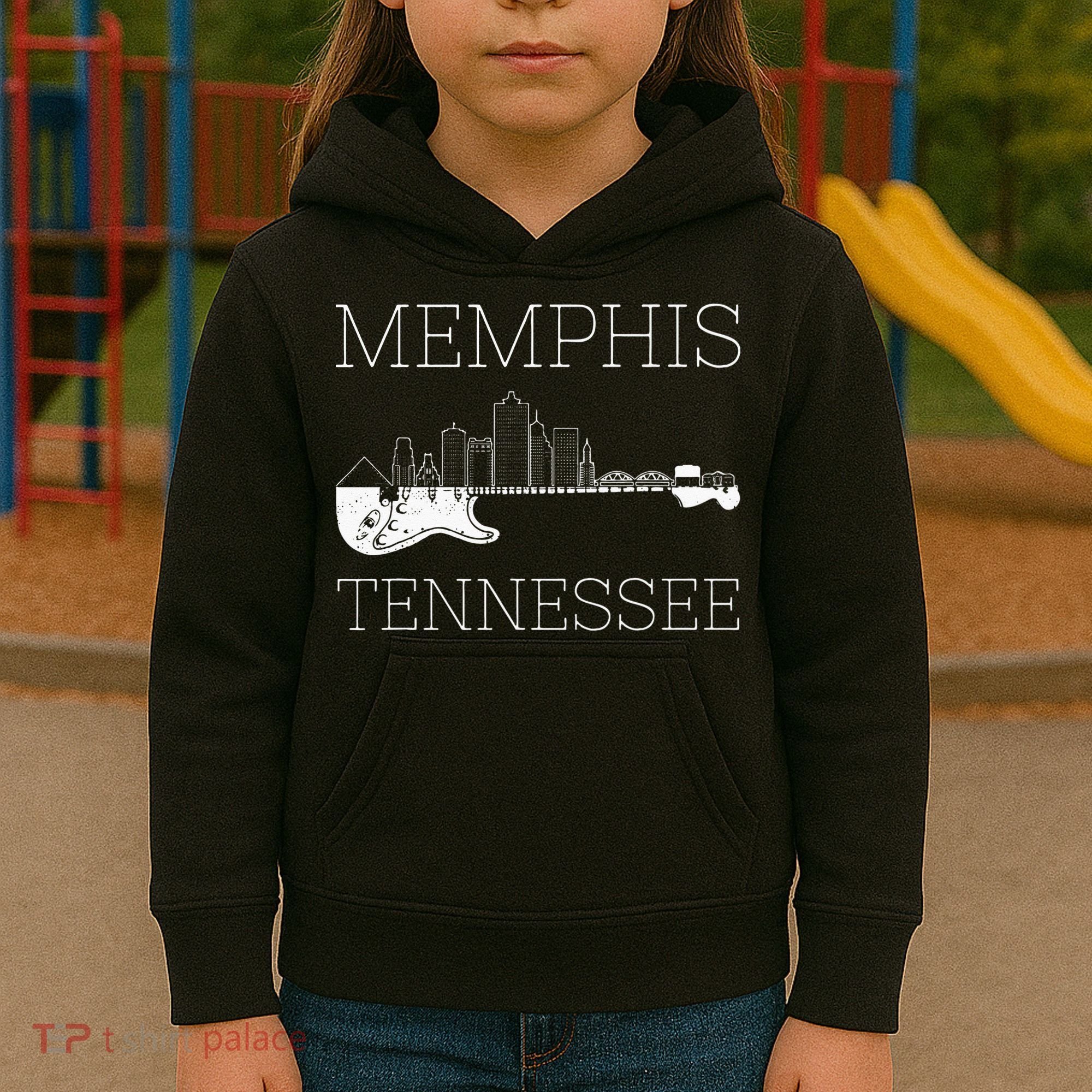 Souvenir Memphis Guitar Music Tennessee Memphis Kids Hoodie