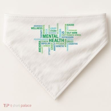 Support Mental Health Awareness Month USA-Made Doggie Bandana