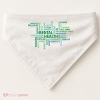 Support Mental Health Awareness Month USA-Made Doggie Bandana thumb 0