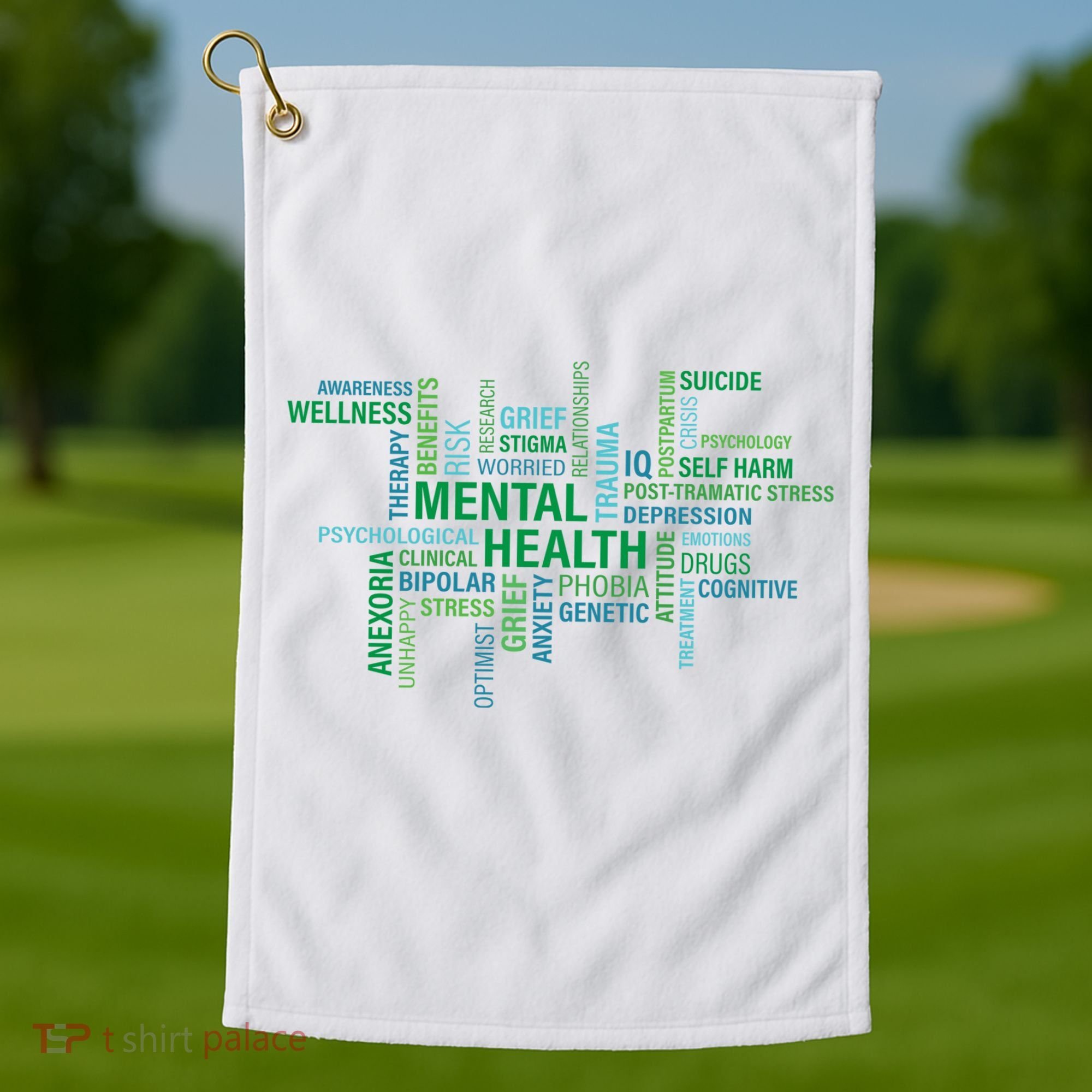 Support Mental Health Awareness Month Golf Towel