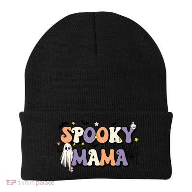Spooky Mama Halloween Mom Ghost Witchy Costume Gift Beanie