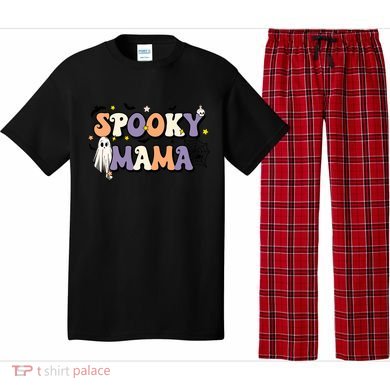 Spooky Mama Halloween Mom Ghost Witchy Costume Gift Pajama Set