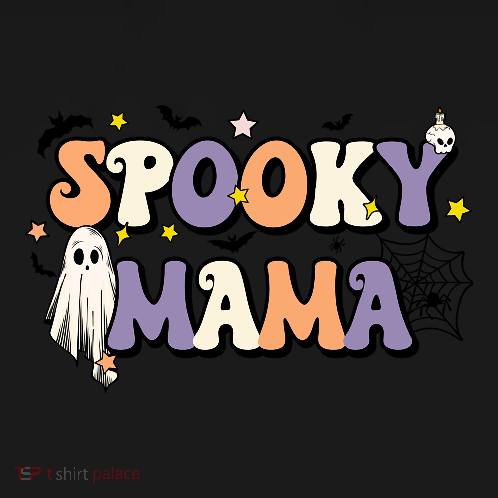 Spooky Mama Halloween Mom Ghost Witchy Costume Gift Pajama Set