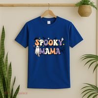 Spooky Mama Halloween Mom Ghost Witchy Costume Gift T-Shirt thumb 2