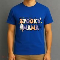 Spooky Mama Halloween Mom Ghost Witchy Costume Gift T-Shirt thumb 3