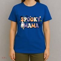 Spooky Mama Halloween Mom Ghost Witchy Costume Gift T-Shirt thumb 4