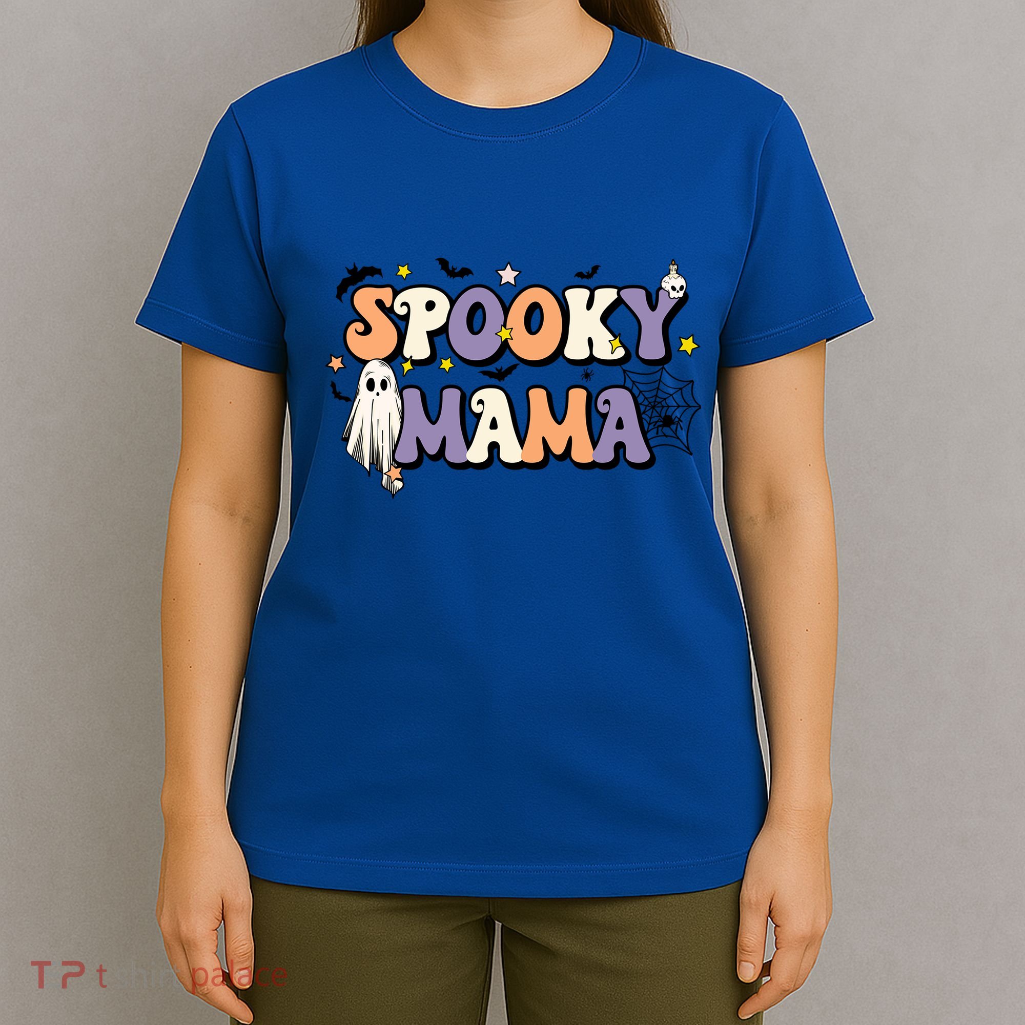 Spooky Mama Halloween Mom Ghost Witchy Costume Gift T-Shirt