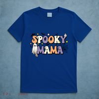 Spooky Mama Halloween Mom Ghost Witchy Costume Gift T-Shirt thumb 5