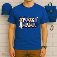 Spooky Mama Halloween Mom Ghost Witchy Costume Gift T-Shirt thumb 6