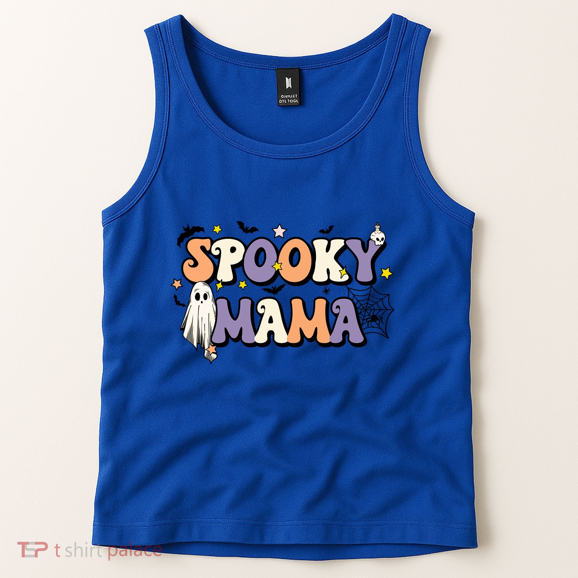 Spooky Mama Halloween Mom Ghost Witchy Costume Gift Tank Top