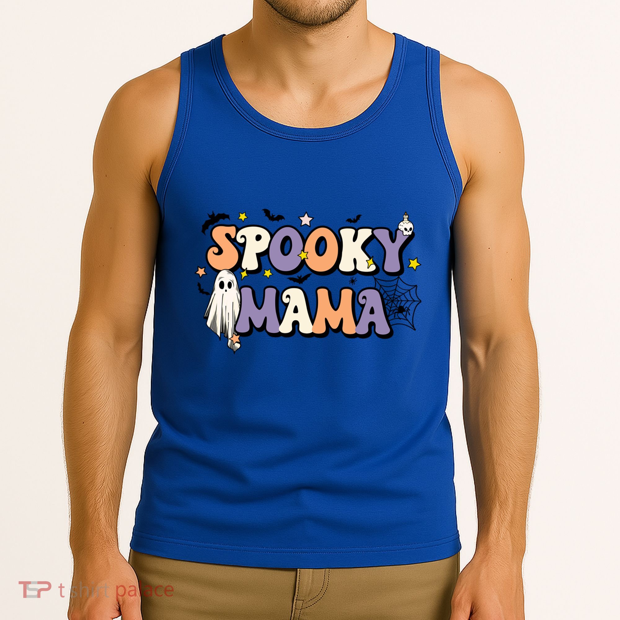 Spooky Mama Halloween Mom Ghost Witchy Costume Gift Tank Top