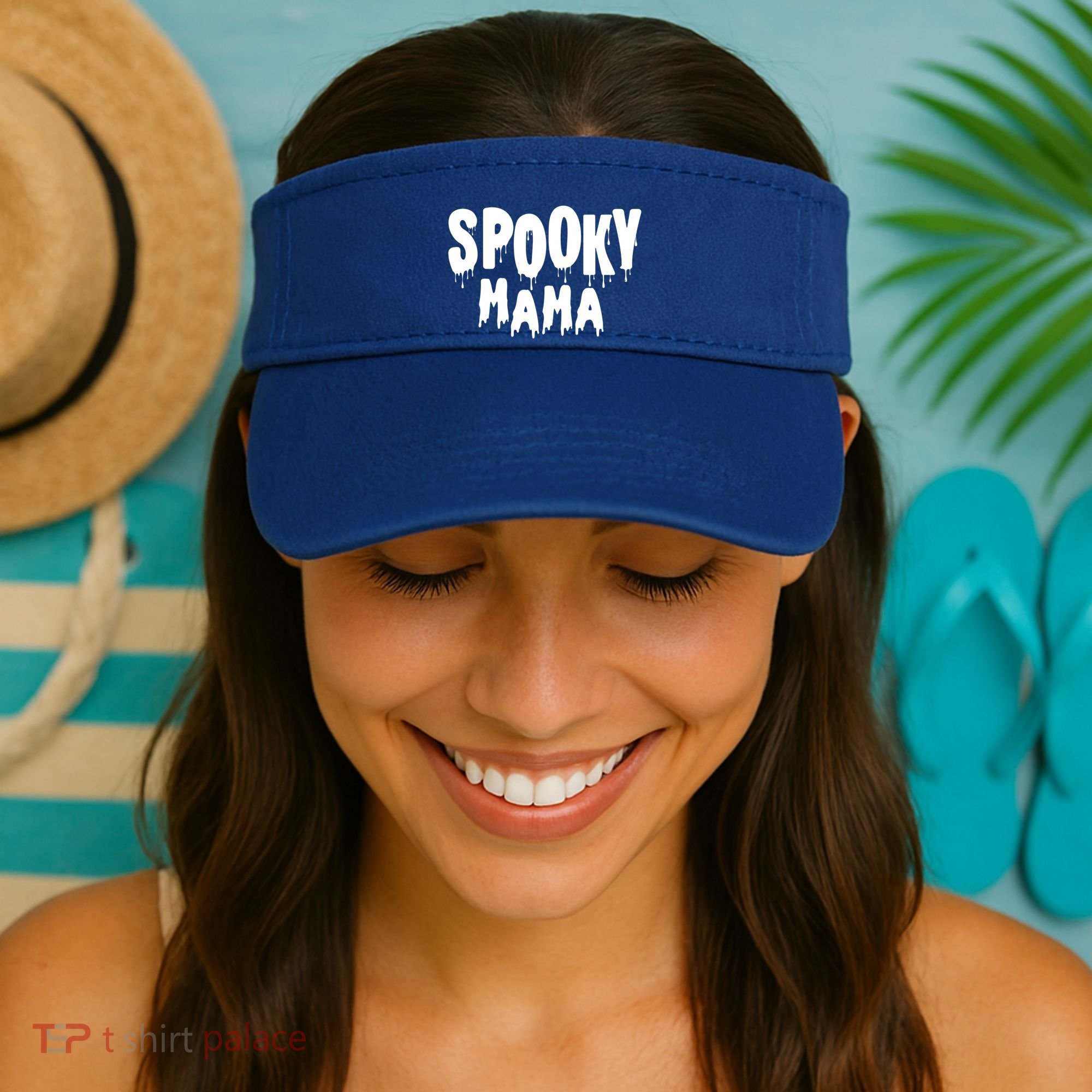Spooky Mama Halloween Funny Gift Cute Gift Visor