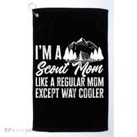 Scout Mom Hiking And Camping Scouting Gift Golf Towel thumb 0