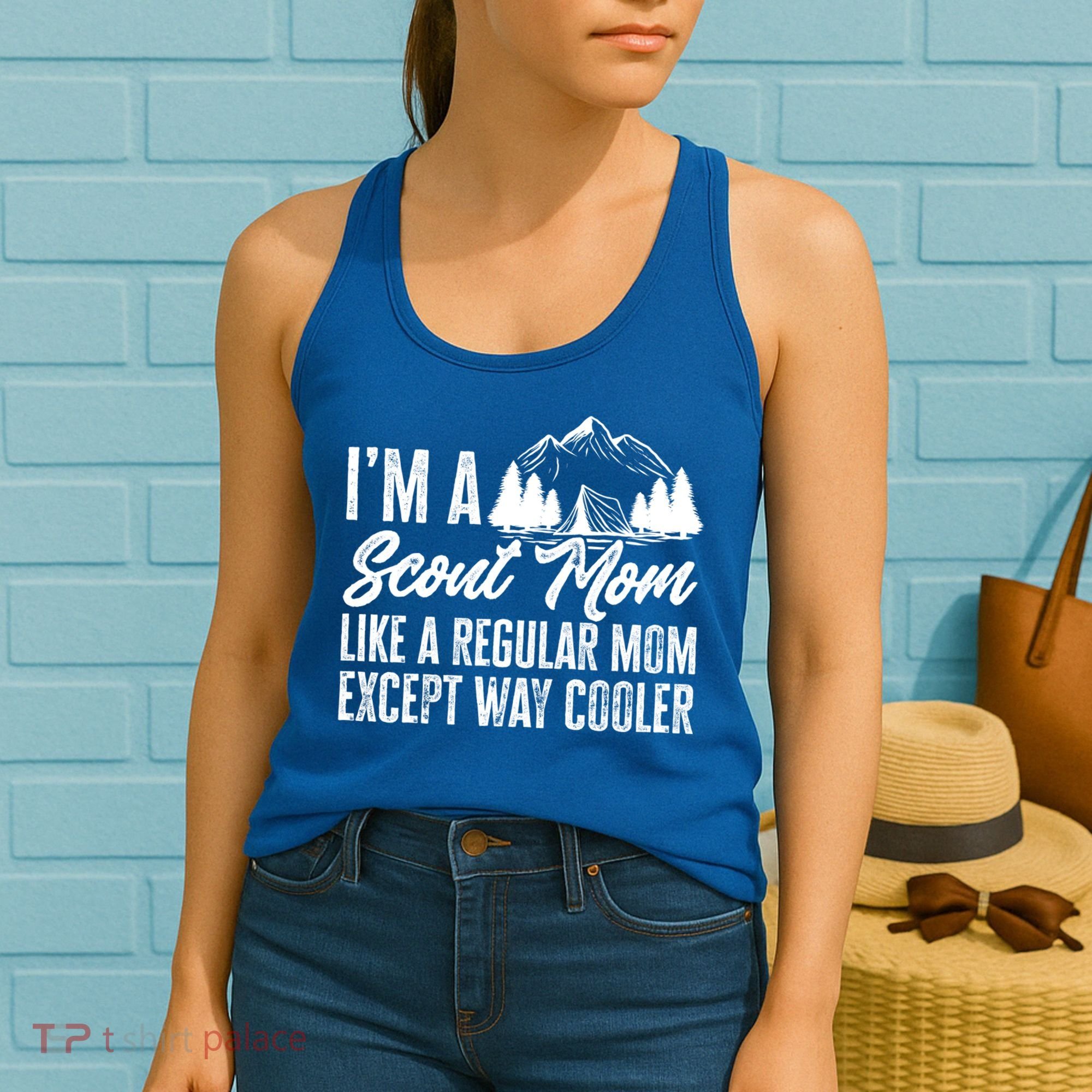 Scout Mom Hiking And Camping Scouting Gift Women's Tank Top