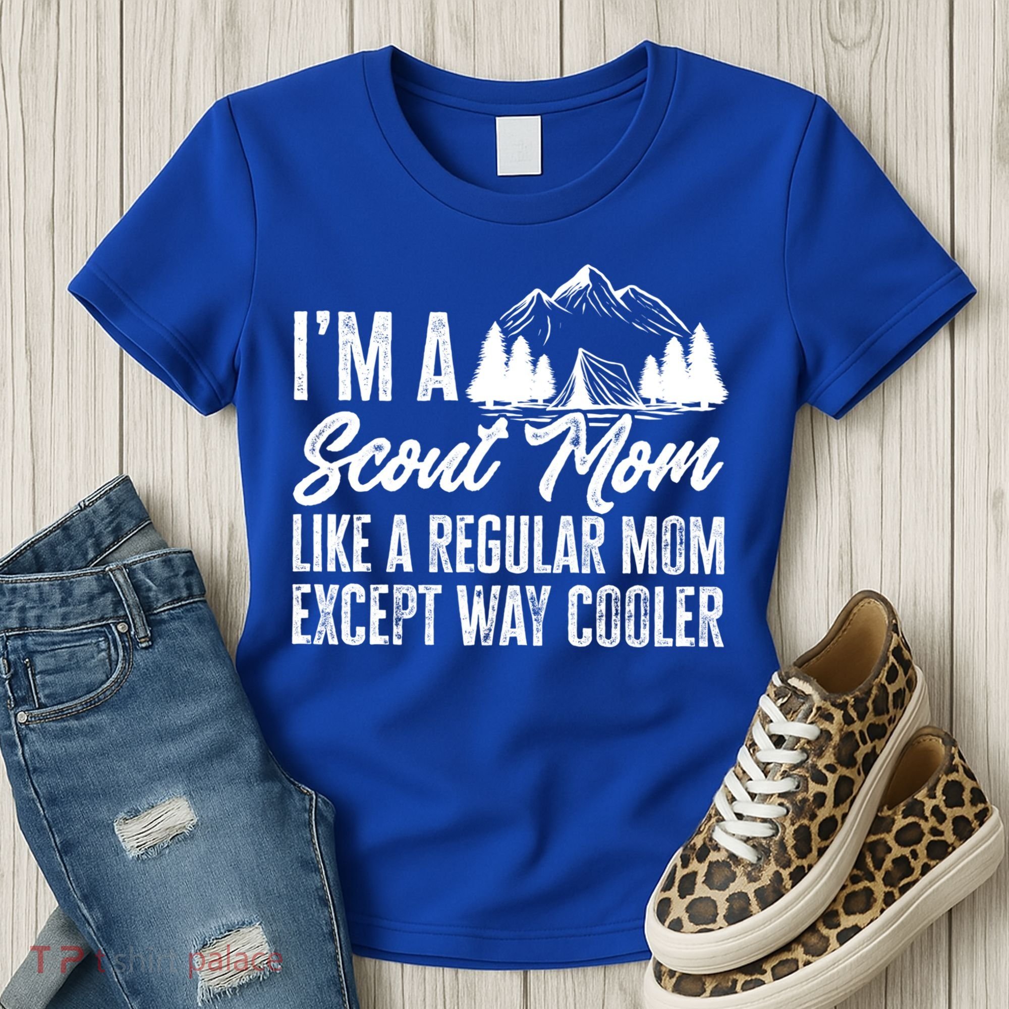 Scout Mom Hiking And Camping Scouting Gift Women's T-Shirt