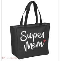 Super Mom Heart Cute Mother's Day Tote Bag thumb 2