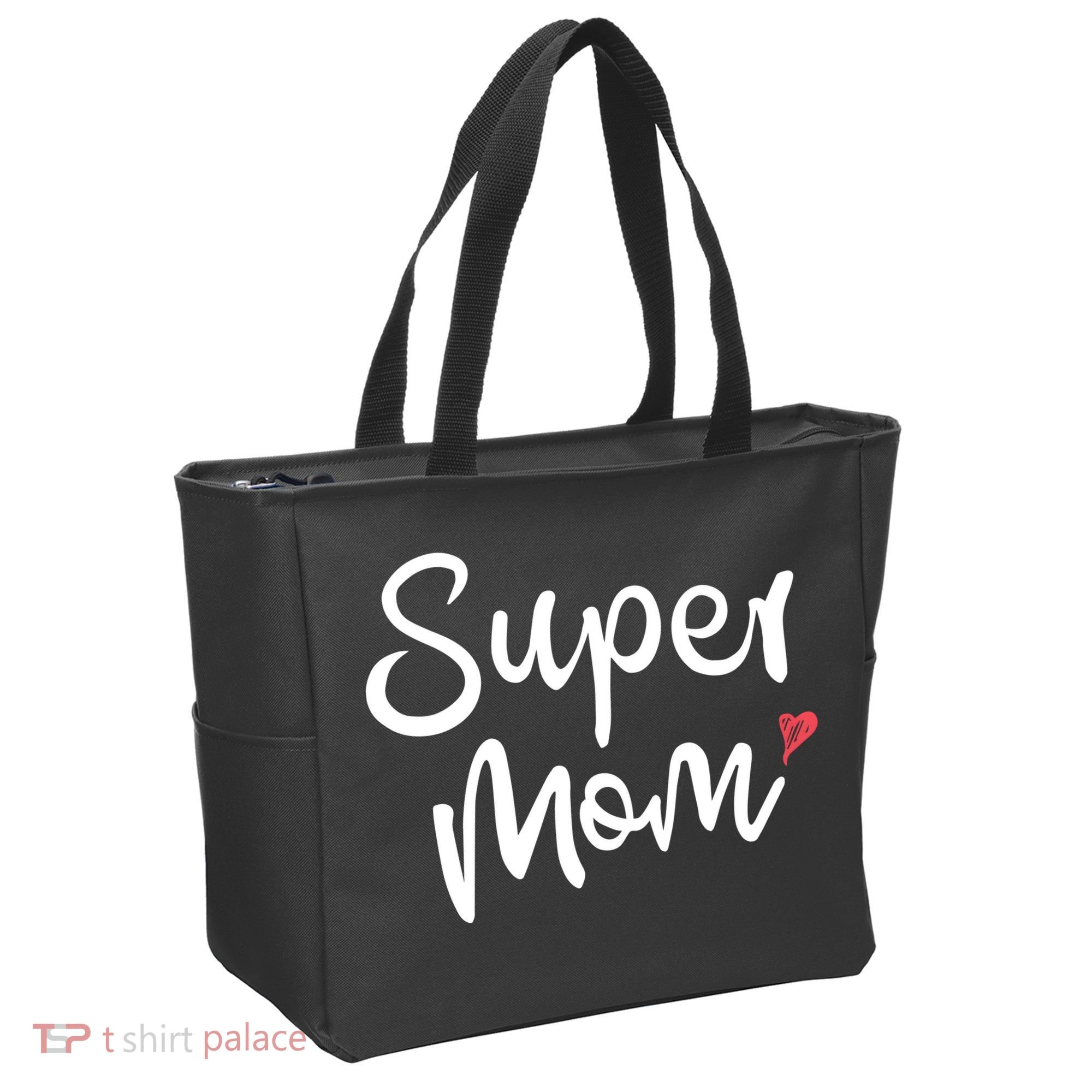 Super Mom Heart Cute Mother's Day Tote Bag
