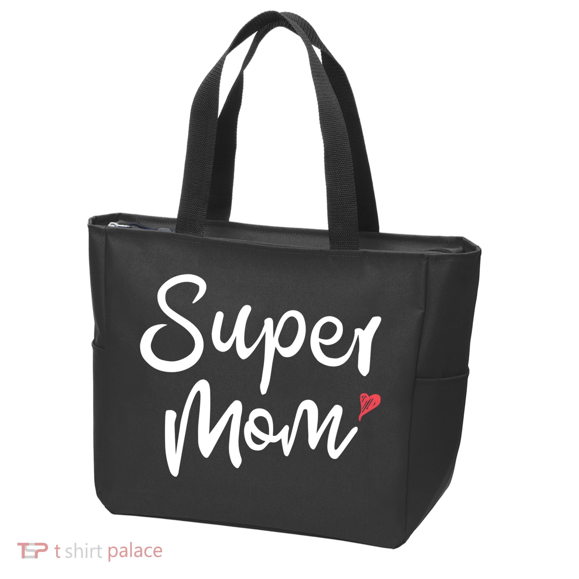 Super Mom Heart Cute Mother's Day Tote Bag