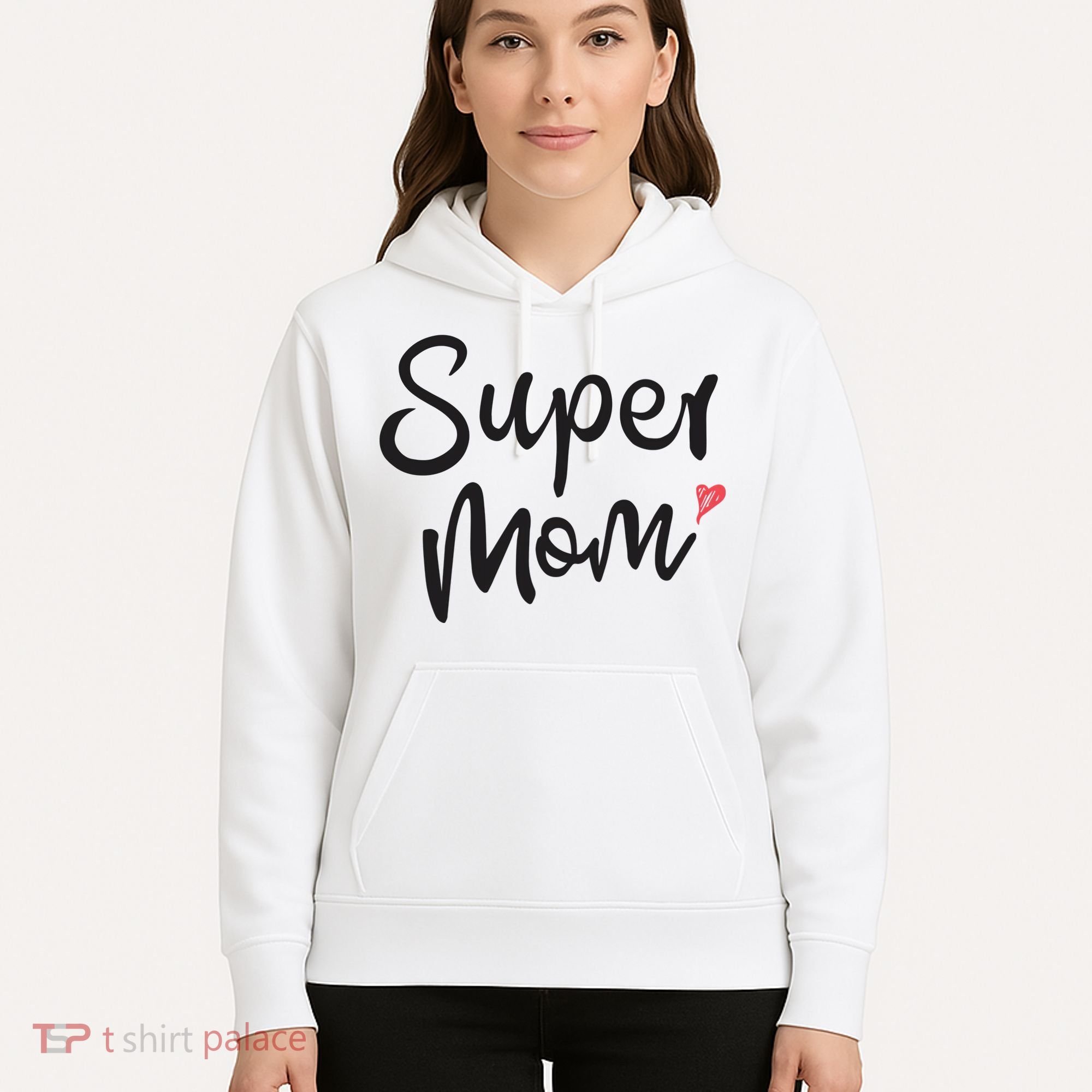 Super Mom Heart Cute Mother's Day Hoodie