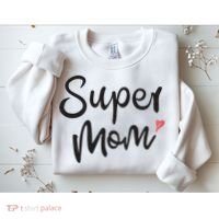 Super Mom Heart Cute Mother's Day Sweatshirt thumb 2