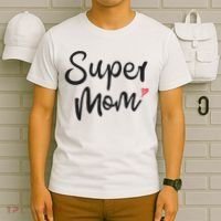 Super Mom Heart Cute Mother's Day T-Shirt thumb 6
