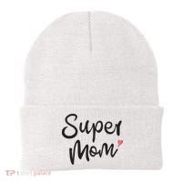 Super Mom Heart Cute Mother's Day Beanie thumb 0