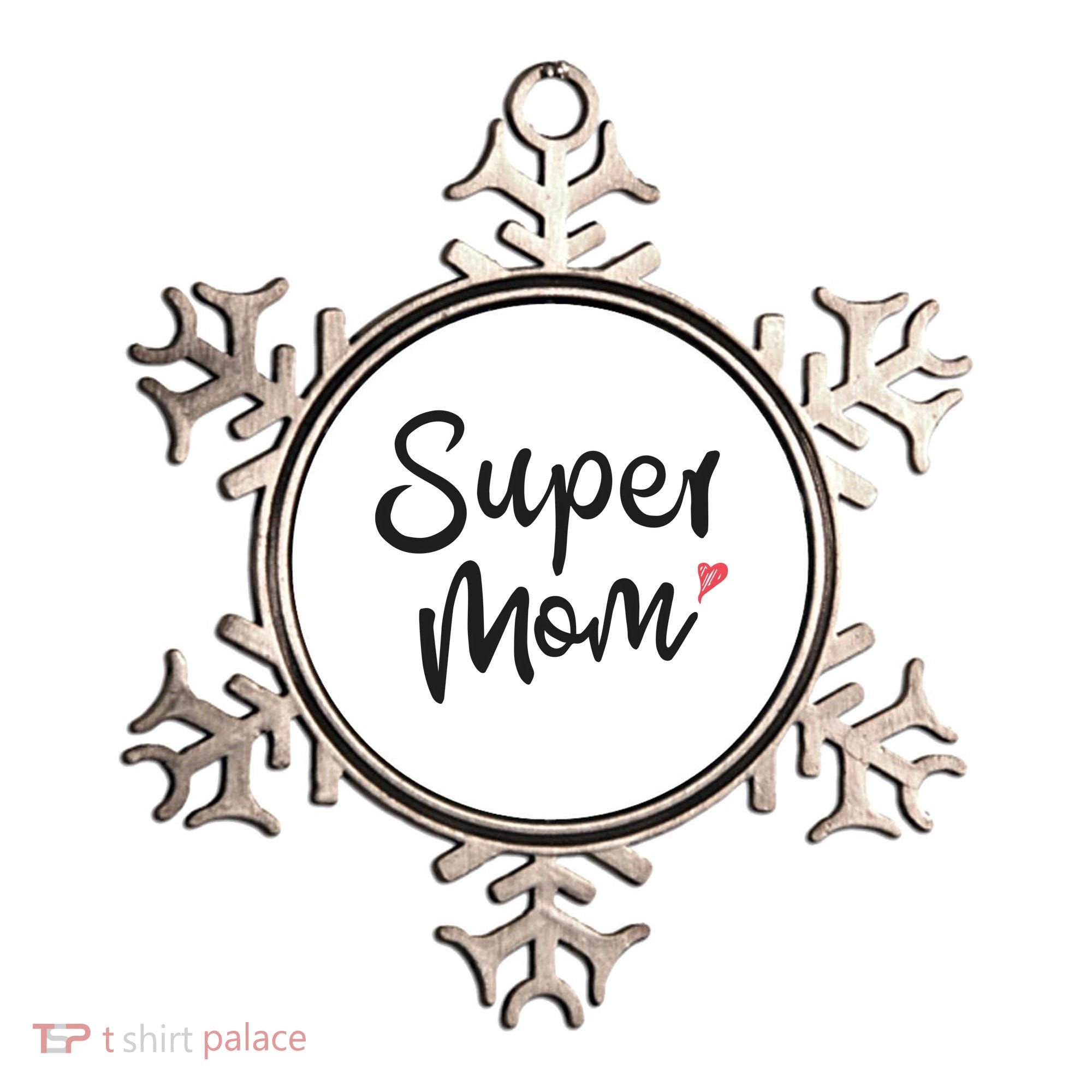 Super Mom Heart Cute Mother's Day Ornament