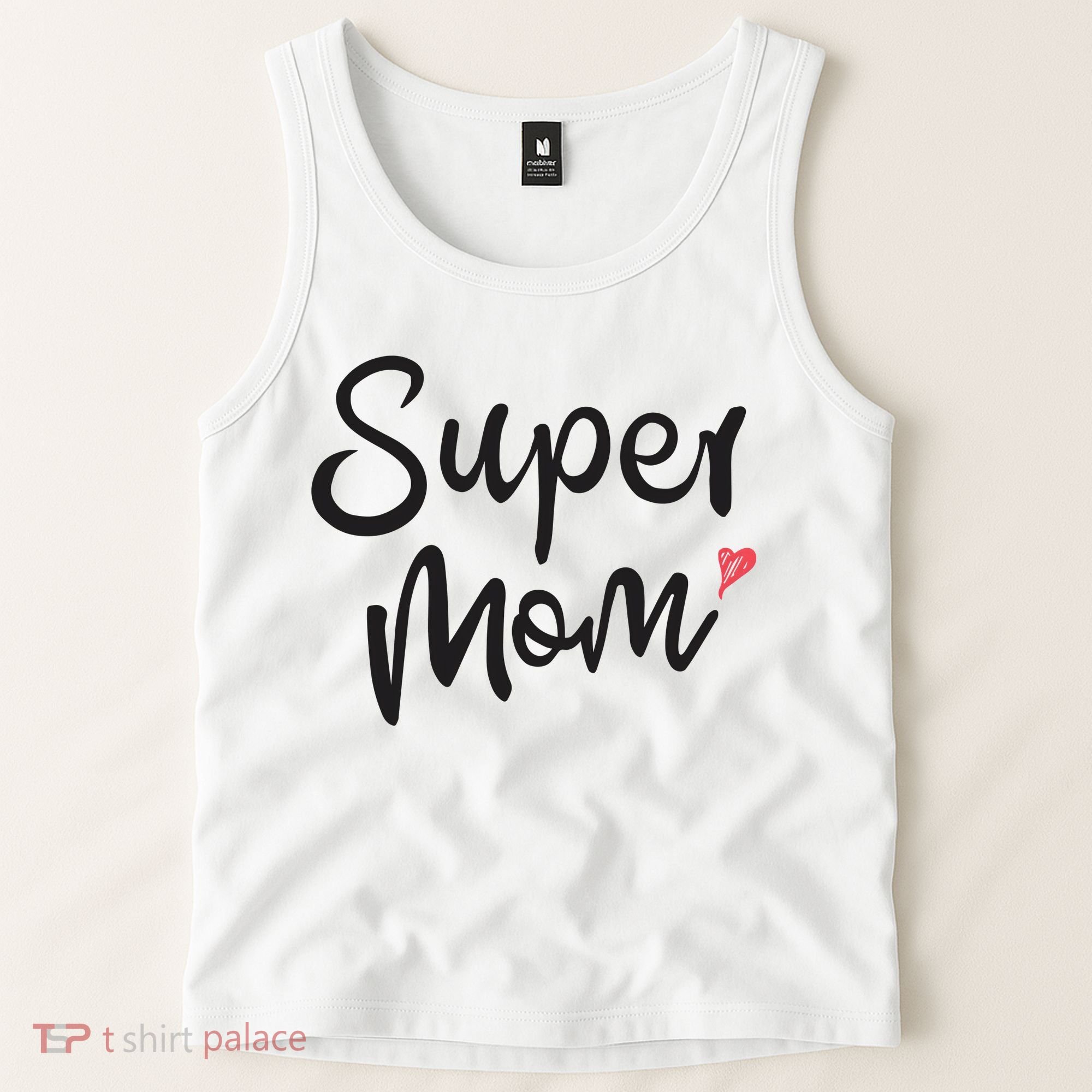 Super Mom Heart Cute Mother's Day Tank Top