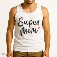 Super Mom Heart Cute Mother's Day Tank Top thumb 3