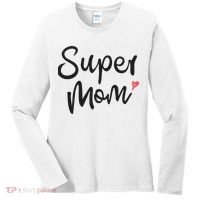 Super Mom Heart Cute Mother's Day Women's Long Sleeve Shirt thumb 0