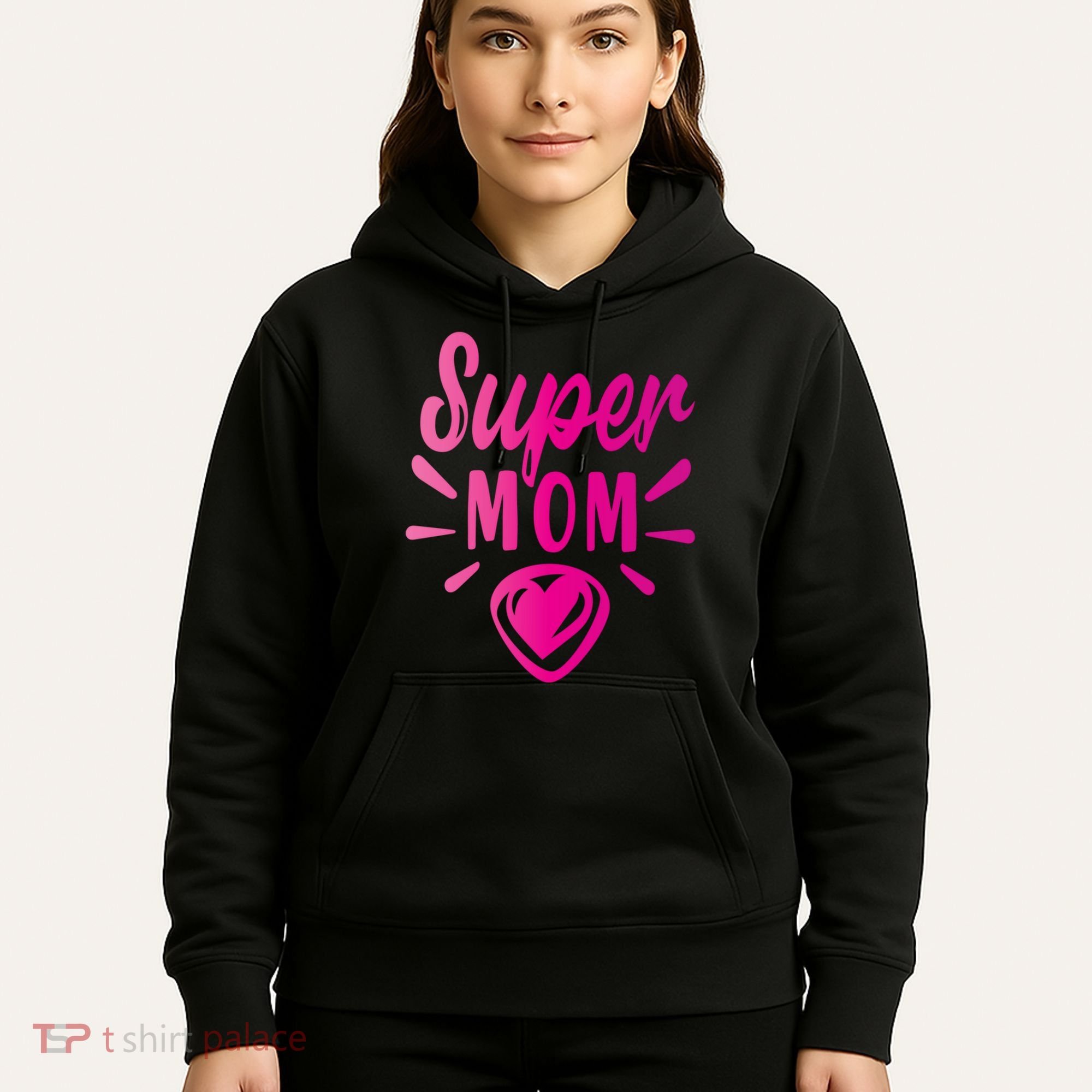 Super Mom Heart Gift Hoodie