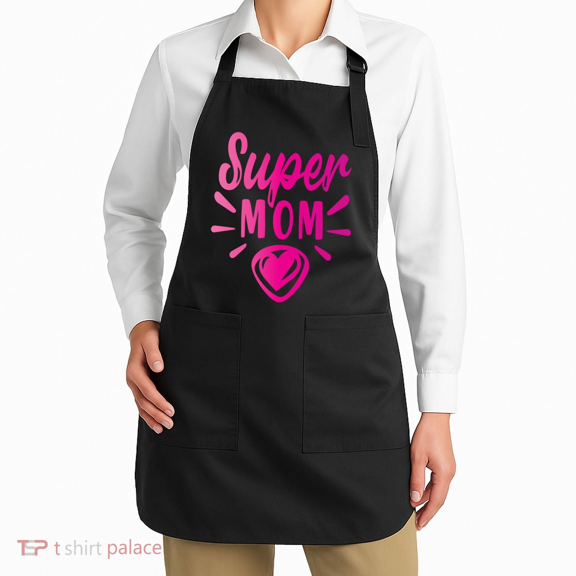 Super Mom Heart Gift Apron