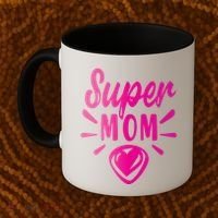 Super Mom Heart Gift Coffee Mug thumb 2
