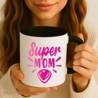 Super Mom Heart Gift Coffee Mug thumb 3