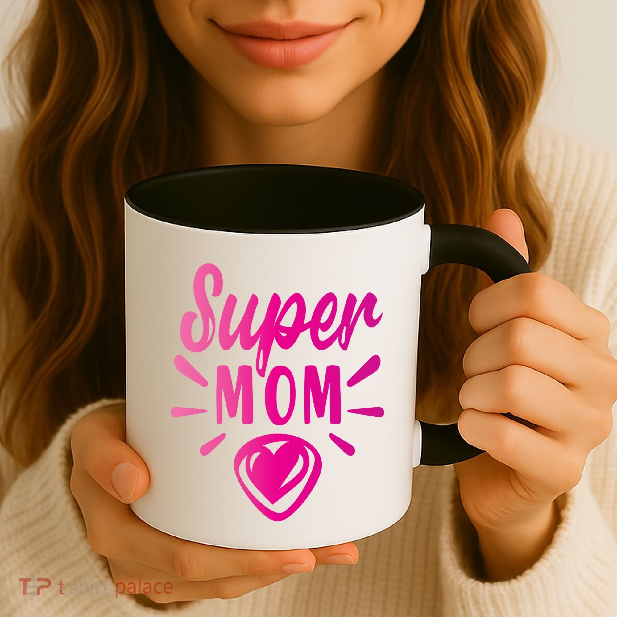 Super Mom Heart Gift Coffee Mug