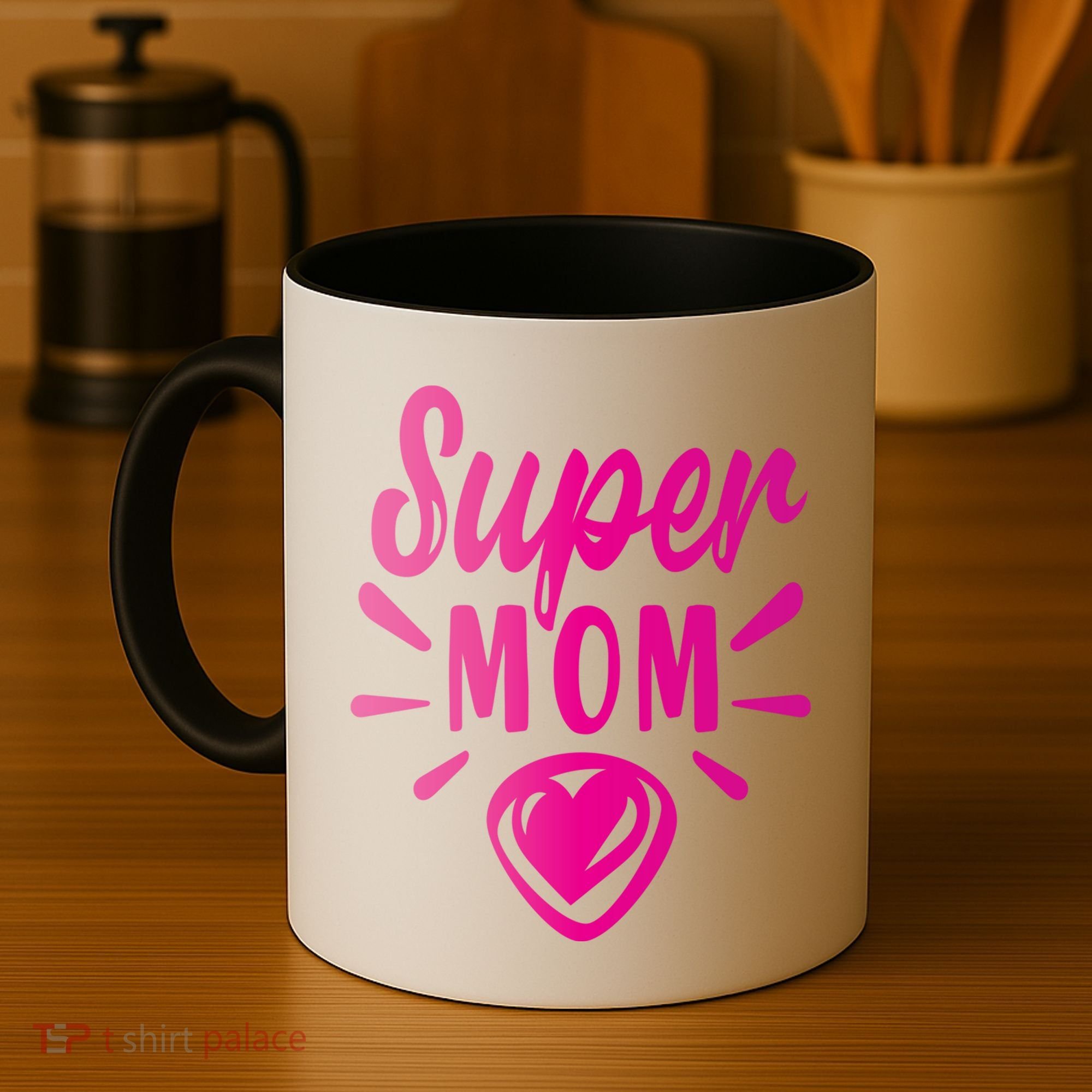 Super Mom Heart Gift Coffee Mug