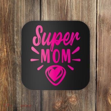 Super Mom Heart Gift Coaster