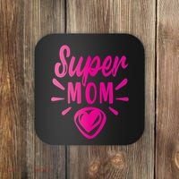 Super Mom Heart Gift Coaster thumb 0