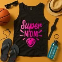 Super Mom Heart Gift Tank Top thumb 4
