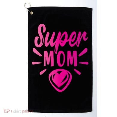 Super Mom Heart Gift Golf Towel