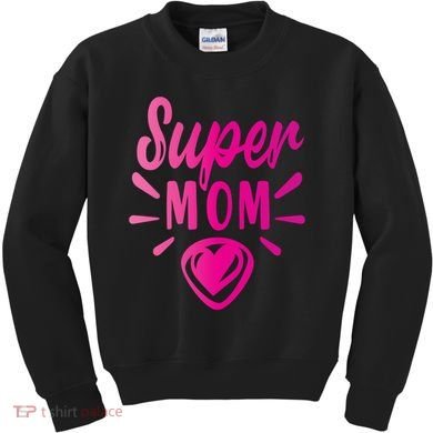 Super Mom Heart Gift Kids Sweatshirt