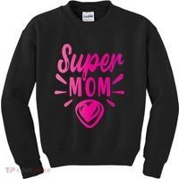 Super Mom Heart Gift Kids Sweatshirt thumb 0