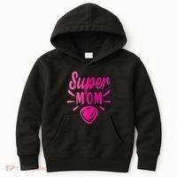 Super Mom Heart Gift Kids Hoodie thumb 0