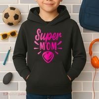 Super Mom Heart Gift Kids Hoodie thumb 2