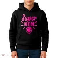 Super Mom Heart Gift Kids Hoodie thumb 4